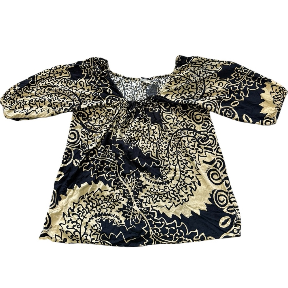 Manuhealiʻi Hawaiian Vintage Flowy Aloha Blouse Top